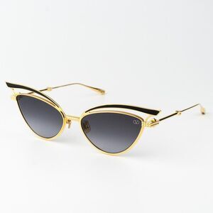 Valentino Women Sunglasses Titanium Gold Grey Cat Eye V - GLASSLINER VLS-118A-55